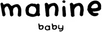 Black text 'manine baby' on a white background